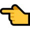 Backhand Index Pointing Left emoji on Microsoft